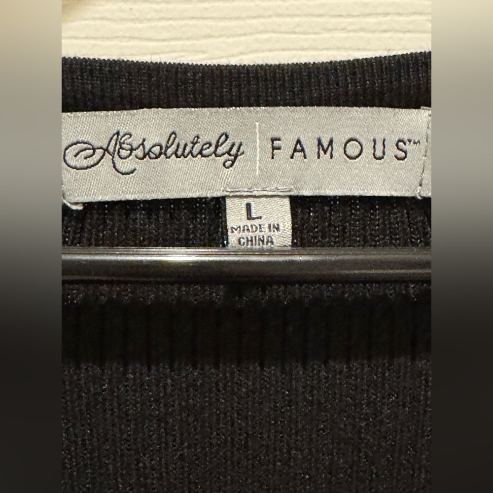 Absolutely Famous Sweater Top Size Large - Picture 3 of 3